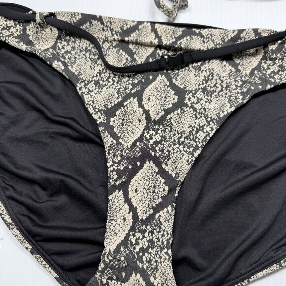 Andie Bikini Set Snake String Bikini Top Sz M & Riviera Bikini Bottom Size L - Picture 8 of 11